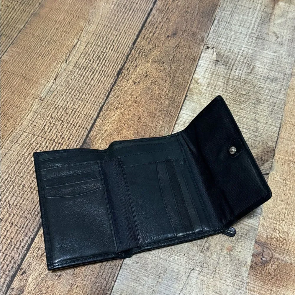 Fossil Cowhide Leather Black Vintage Wallet Sl8636